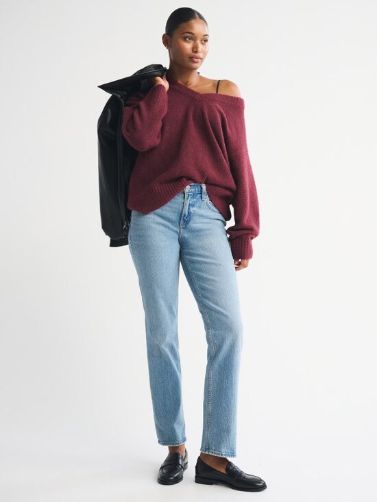 Abercrombie & Fitch Denim - Abercrombie & Fitch Curve Love The 90s Straight Ultra High Rise Jean